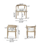 5-Piece Fabric & Solid Wood Dining Set