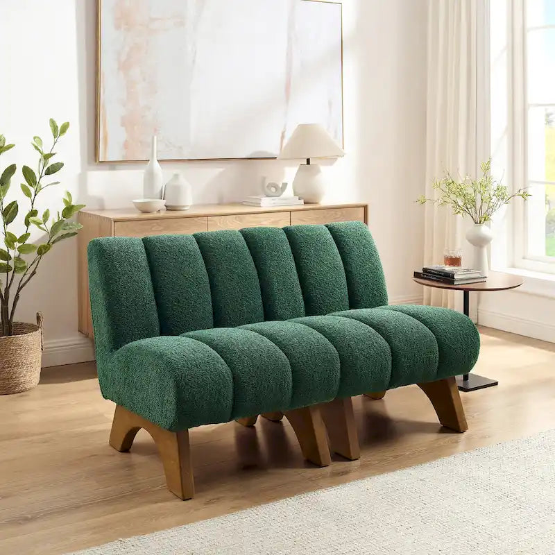 Modern Armless Accent Chair Setional Loveseat Sofa