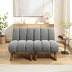 Modern Armless Accent Chair Setional Loveseat Sofa