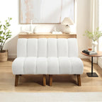 Modern Armless Accent Chair Setional Loveseat Sofa