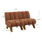Modern Armless Accent Chair Setional Loveseat Sofa