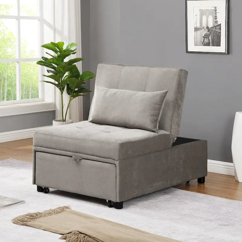 4-1 Single futon Adjustable Sofa Bed Sofa Sleeper Folding Convertible Chair - 39.9 x 26.8