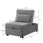 4-1 Single futon Adjustable Sofa Bed Sofa Sleeper Folding Convertible Chair - 39.9 x 26.8