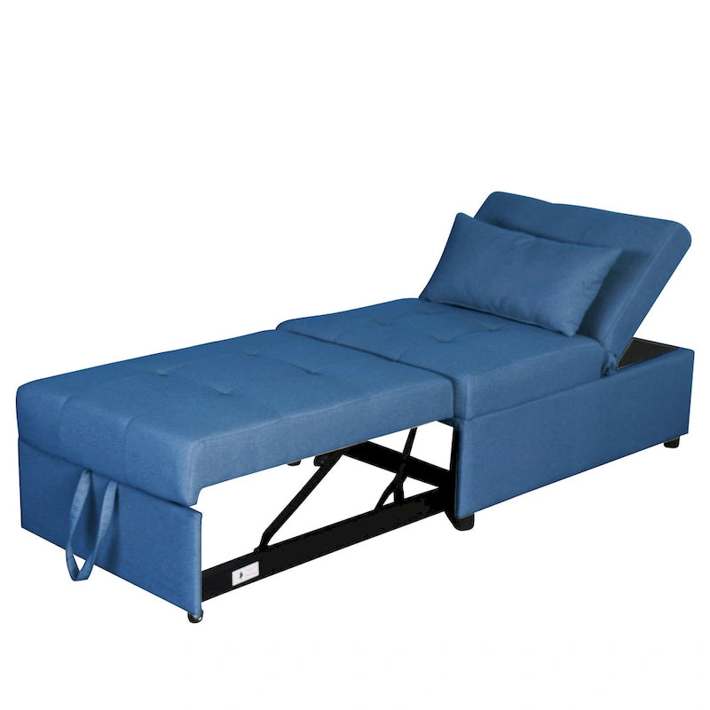 4-1 Single futon Adjustable Sofa Bed Sofa Sleeper Folding Convertible Chair - 39.9 x 26.8