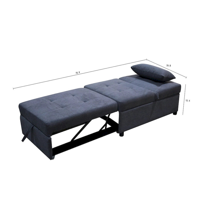 4-1 Single futon Adjustable Sofa Bed Sofa Sleeper Folding Convertible Chair - 39.9 x 26.8