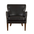 Faux Leather High-Leg Leisure Chair with Slanted Armrests