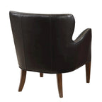 Faux Leather High-Leg Leisure Chair with Slanted Armrests