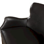 Faux Leather High-Leg Leisure Chair with Slanted Armrests