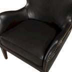 Faux Leather High-Leg Leisure Chair with Slanted Armrests