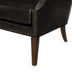 Faux Leather High-Leg Leisure Chair with Slanted Armrests