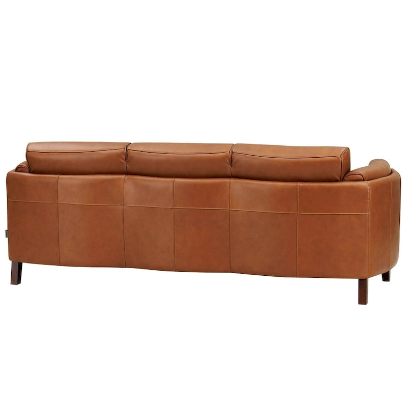 Top Grain Leather Sofa and Loveseat Set With Feather, Memory Foam and Springs