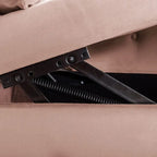 Velvet Chaise Lounge with Storage - Single Seat (Navy Blue/Pink/Black/Beige/Grey)