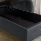 Velvet Chaise Lounge with Storage - Single Seat (Navy Blue/Pink/Black/Beige/Grey)