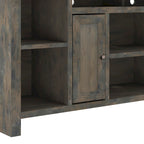 74" TV Stand Console for TVs up to 85", Barnwood/Aged Whiskey/Jasmine White