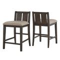 Two-Tone Fabric Counter Height Chairs - Set of 2