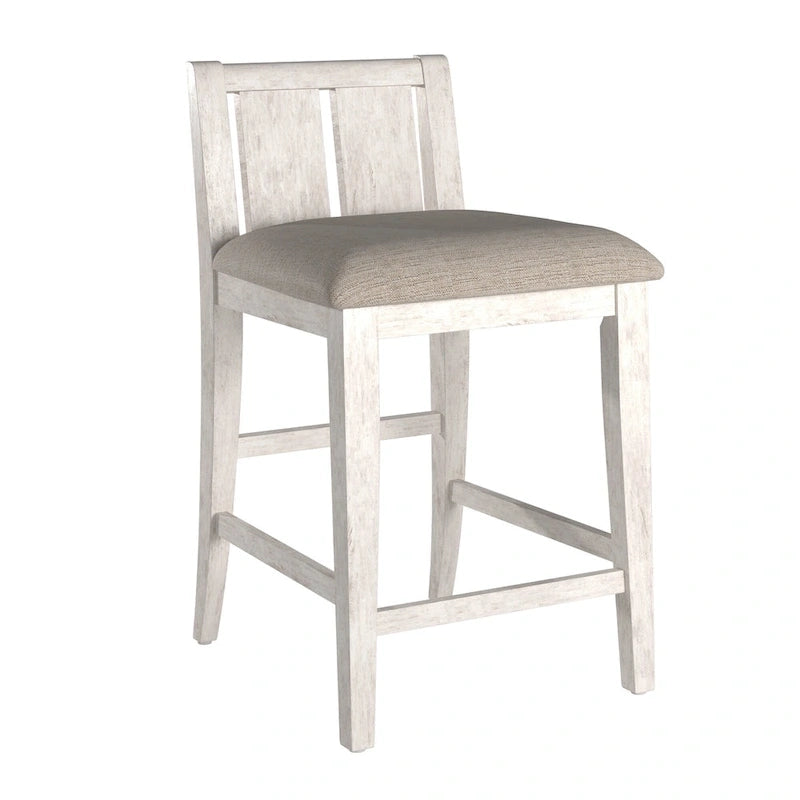 Two-Tone Fabric Counter Height Chairs - Set of 2