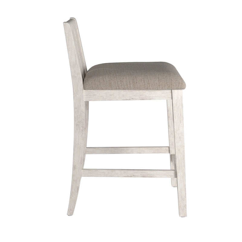 Two-Tone Fabric Counter Height Chairs - Set of 2