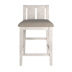 Two-Tone Fabric Counter Height Chairs - Set of 2