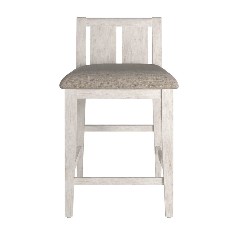Two-Tone Fabric Counter Height Chairs - Set of 2
