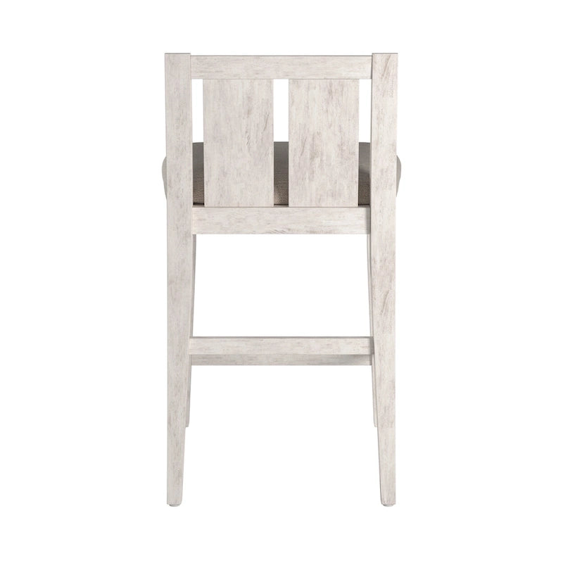Two-Tone Fabric Counter Height Chairs - Set of 2