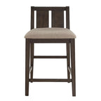 Two-Tone Fabric Counter Height Chairs - Set of 2