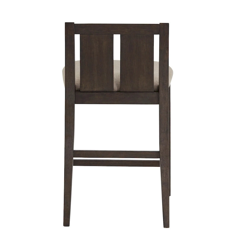 Two-Tone Fabric Counter Height Chairs - Set of 2