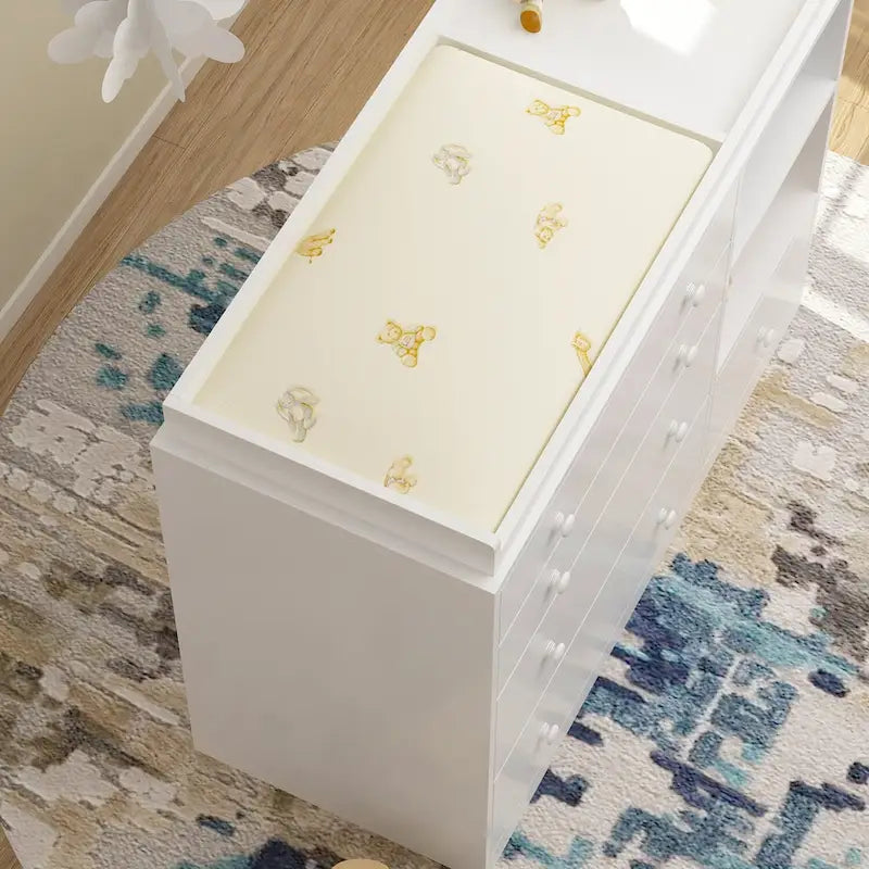 47 Heavy Changing Table Drawers Dresser Chest White Cabinet