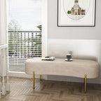 Bench ,Modern Ottoman Bench Bed Bench Entryway Bench with Gold Legs for Living Room