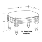 Navy Seashells Footstool