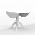 3-Piece Dining Set, 42 Round Drop-Leaf Table and X-Back Chairs