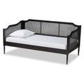 Black Charcoal Synthetic Rattan Daybed - Twin Size