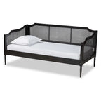 Black Charcoal Synthetic Rattan Daybed - Twin Size