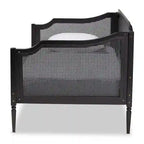 Black Charcoal Synthetic Rattan Daybed - Twin Size