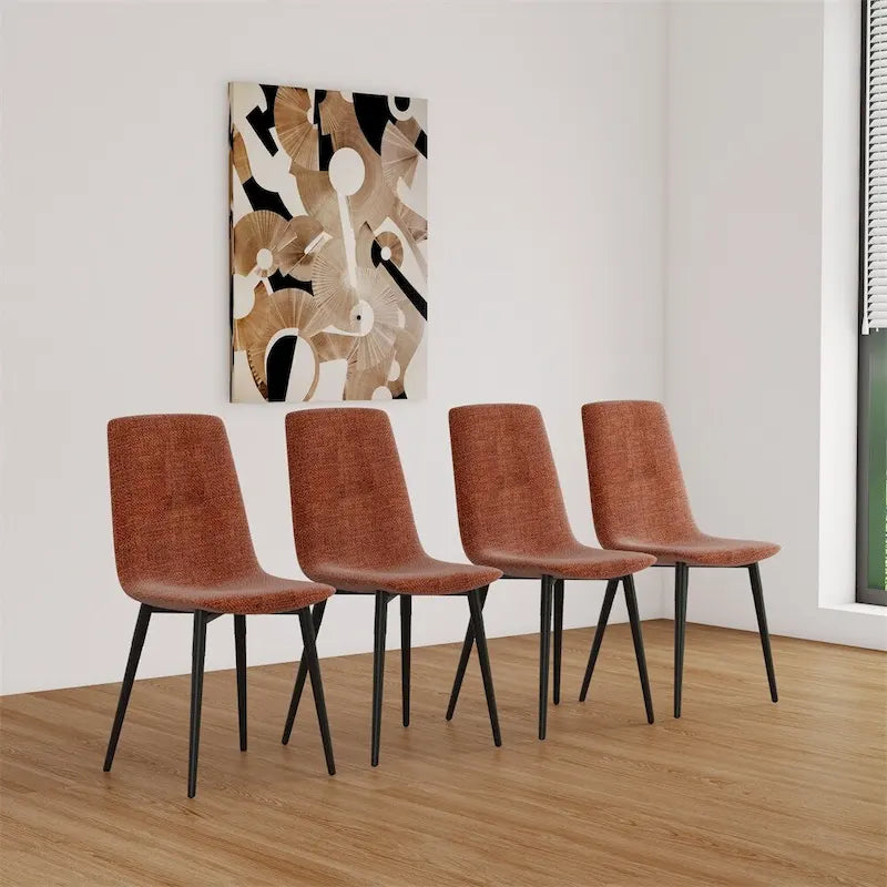 Modern Upholstered Dining Accent Chairs (Set of 4)