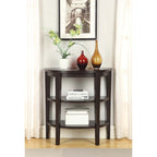 Convenience Concepts Newport Half-Circle Console Table with Shelves