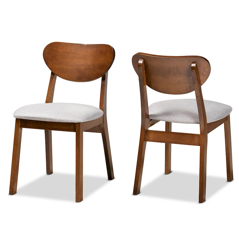 Mid-Century Modern 2-Piece Dining Chair Set