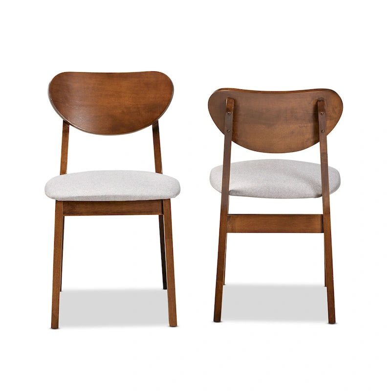 Mid-Century Modern 2-Piece Dining Chair Set