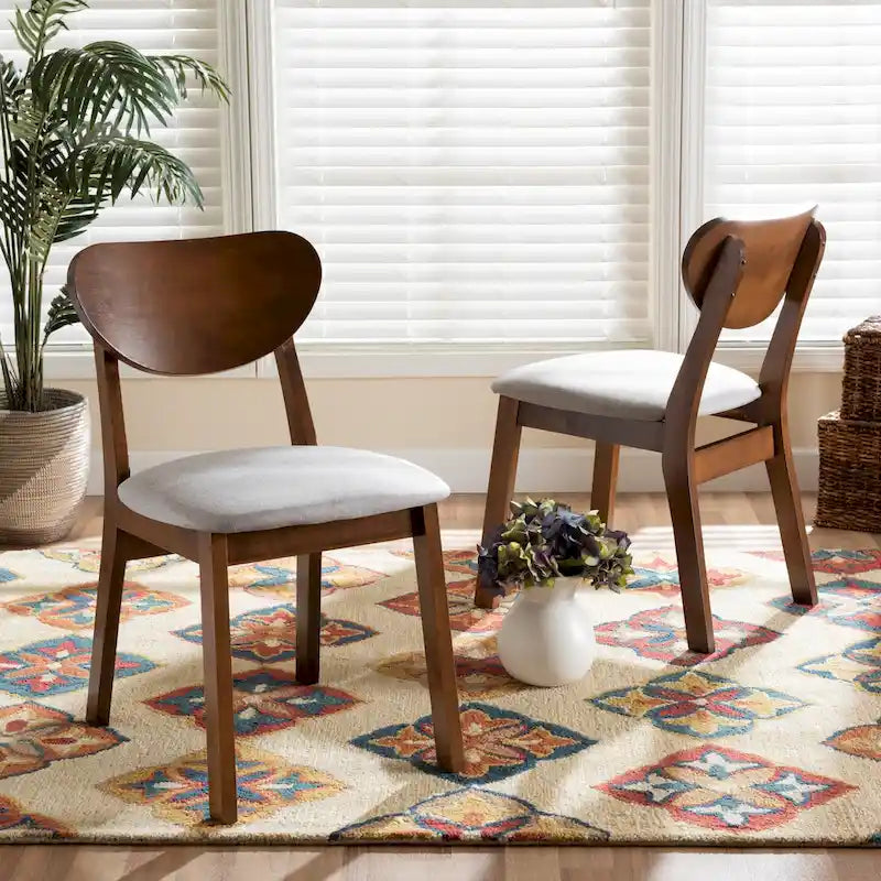 Mid-Century Modern 2-Piece Dining Chair Set