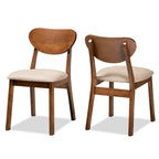 Mid-Century Modern 2-Piece Dining Chair Set