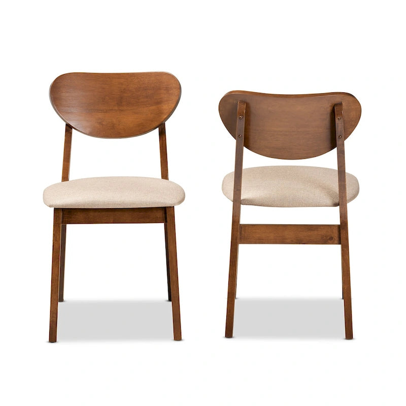 Mid-Century Modern 2-Piece Dining Chair Set