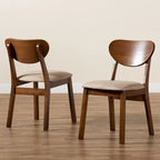 Mid-Century Modern 2-Piece Dining Chair Set
