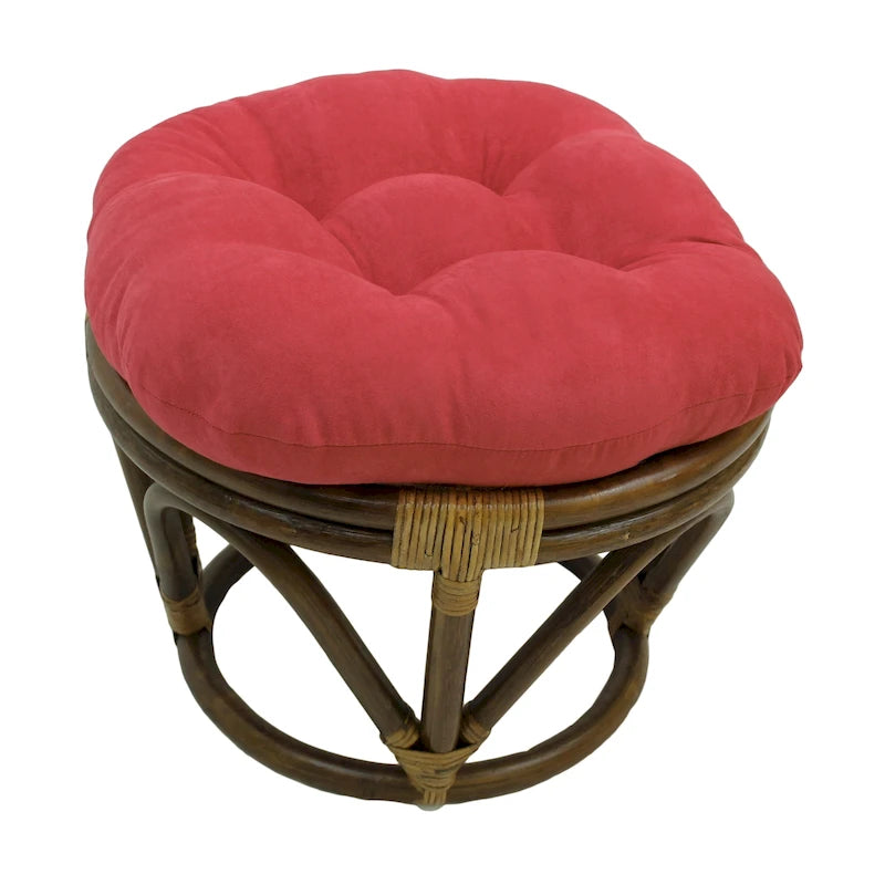 Bali Hocker 45 cm mit Mikrofaserpolster