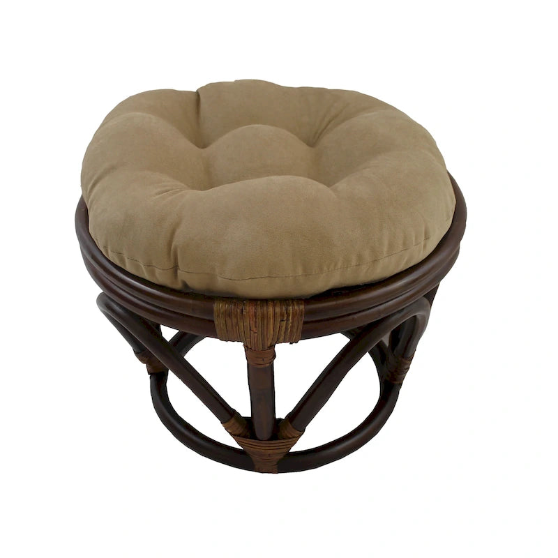 Bali Hocker 45 cm mit Mikrofaserpolster