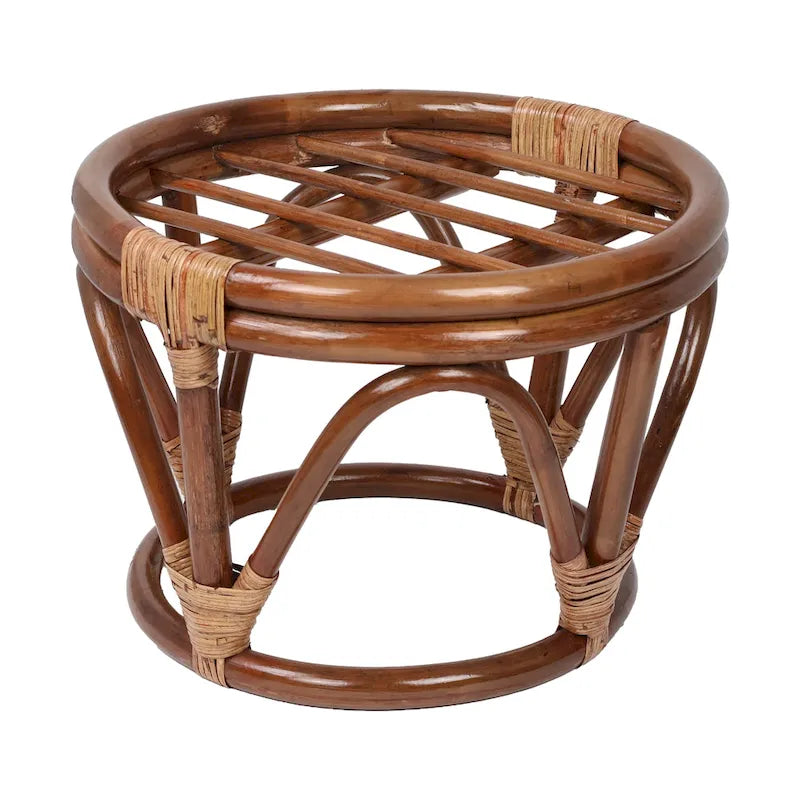 Bali Hocker 45 cm mit Mikrofaserpolster