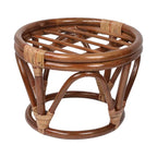 Bali Hocker 45 cm mit Mikrofaserpolster