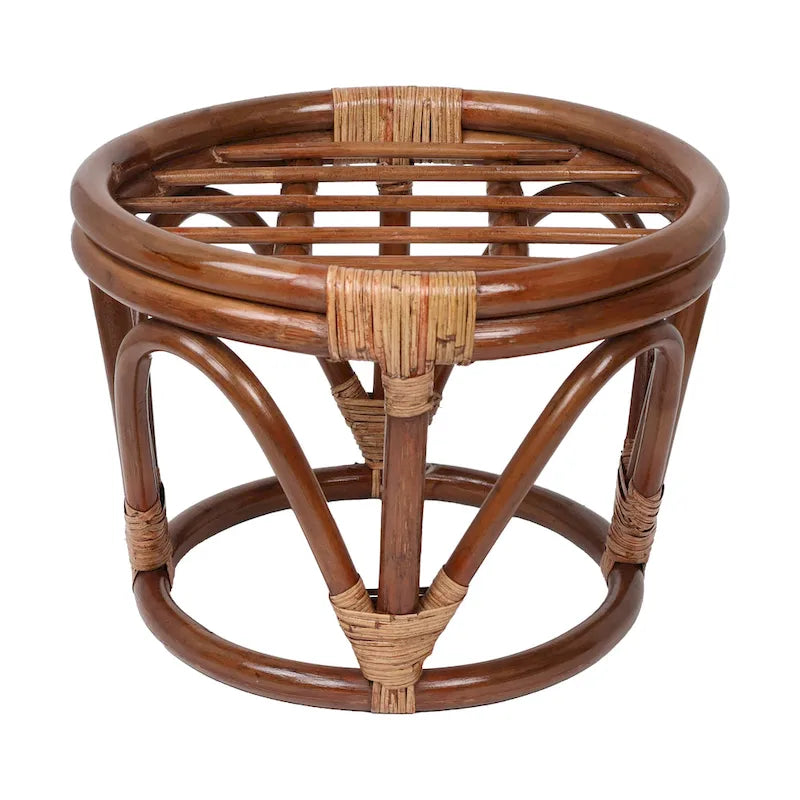 Bali Hocker 45 cm mit Mikrofaserpolster