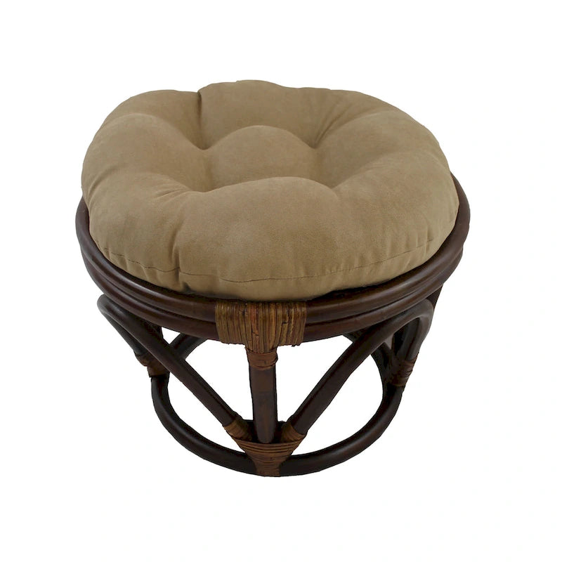 Bali Hocker 45 cm mit Mikrofaserpolster