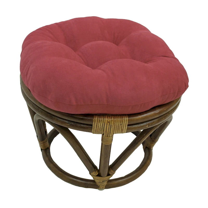 Bali Hocker 45 cm mit Mikrofaserpolster