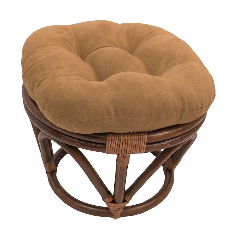 Bali Hocker 45 cm mit Mikrofaserpolster