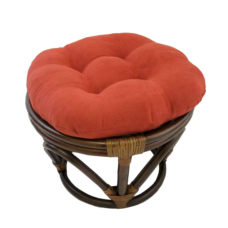Bali Hocker 45 cm mit Mikrofaserpolster